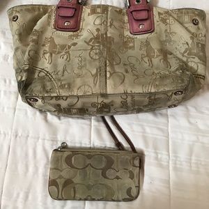 Coach bag & wristlet